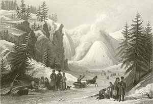 Montmorency Waterval en Kegel, nabij Quebec door William Purser