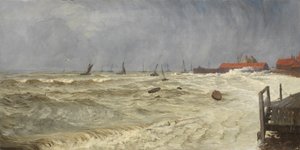 Een ruige dag in Leigh door William Pye
