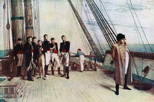 Napoleon aan boord van de Bellerophon, 1815, 1880