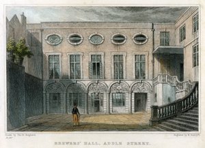 Brewers Hall, Addle Street, City of London, 1831 door William Radclyffe