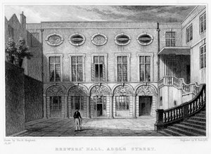 Brewers Hall, Addle Street, City of London, 1831