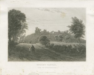 Dudley Kasteel: staalgravure, nd [c1831] door William Radclyffe