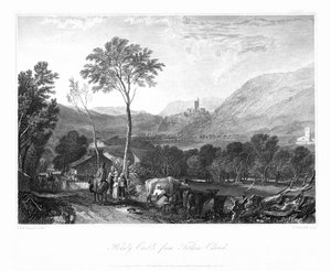 Hornby Castle vanaf Tatham Church, ca. 1822