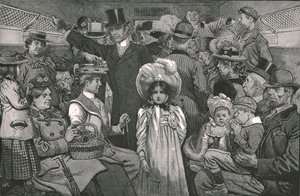 Komen kijken naar de kroningsprocessie, 1902 door William Ralston