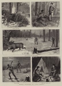 Elanden jagen in Nova Scotia door William Ralston