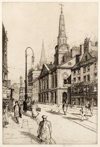 Het oude stadhuis, Dundee, ca. 1930 door William Renison