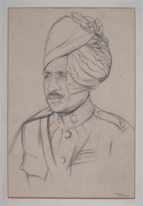 Indiase cavalerist door William Rothenstein