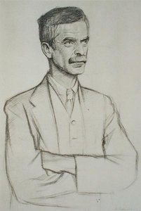 Portret van John Lawrence Le Breton Hammond (1872-1949) door William Rothenstein