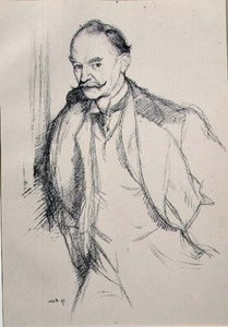 Portret van Thomas Hardy (1840-1928) uit de serie 