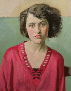 Portret van een Meisje in Roze