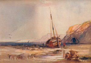Strandscène, c1840 door William Roxby Beverley