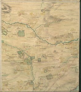Roy Kaart 19/3f: Gebied rond Colliston, in Forfarshire (of Angus)