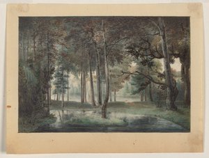 Gezicht vanaf het landgoed van de kunstenaar, Springland, of het Elysische prieel door William Russell Birch