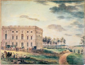 Een Uitzicht op het Capitool van Washington voordat het werd afgebrand door de Britten, c.1800