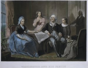 Washington en zijn familie door William Sartain