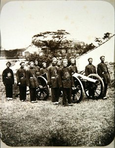 Chinese soldaten, ca.1875 door William Saunders