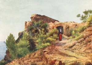 Santa Croce, bij Alassio (kleurenlitho)