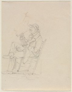 Man die een pijp rookt door William Sidney Mount