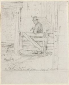 Rustend op het Hek door William Sidney Mount