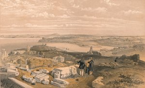 Sebastopol vanuit Oud Chersonese en de Oude Kerk van St Vladimir, 1856
