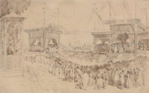 De zegening van het Suezkanaal, 16 november 1869 door William Simpson