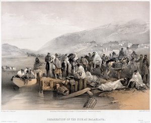 De inscheping van de zieken in Balaklava, 1855