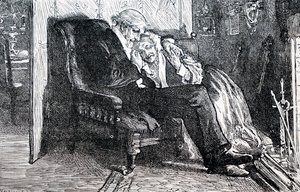 Een ouder echtpaar. Door William Small, een Engelse illustrator. 1880 (gravure)