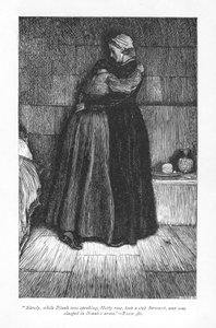 Hetty Sorrel, ter dood veroordeeld voor kindermoord, getroost in de gevangenis door haar Methodistische prediker neef, Dinah Morris. Hetty