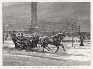 Late Vorst - de Prins van Wales op de Slee aan de Thames Embankment door William Small
