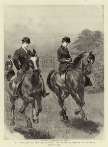 Het huwelijk van de hertog van Aosta en prinses Helene van Orleans door William Small