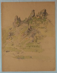 Calenfells Kasteel, nabij Kirn, Duitsland door William Stanley Haseltine