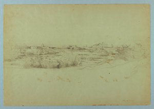 Studie van Landschap, Ostia, Italië