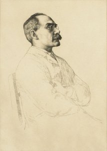 Portret van Rudyard Kipling 1865-1936 door William Strang