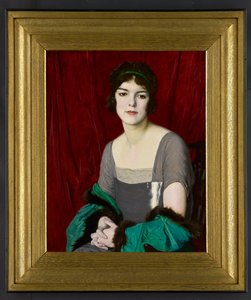 De Groene Mantel, Portret van de actrice Miss Barbara Horder, 1918 door William Strang
