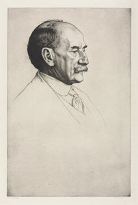 Thomas Hardy, naar rechts kijkend door William Strang