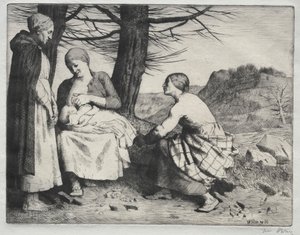 Vrouw en kind, ca. 1886
