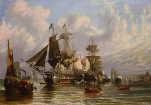 Krimoorlog, inscheping Engelse troepen, 1855 door William Stuart