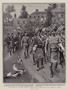 De aankomst van het Indiase kroningscontingent in Hampton Court door William T. Maud