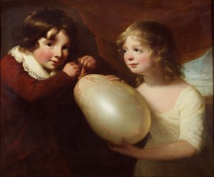 Twee kinderen met een varkensblaas
