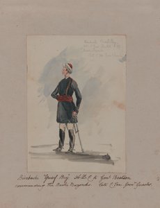 Bimbashi Yusuf Bey A.D.C. bij Genl. Beatson, commandant van de Bashi Bazouks. Late C. Fox. Grenr Guards door William Thomas Markham
