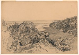 Tekening, Paradijs en Vagevuur, Middletown, Rhode Island, ca. 1875-80 door William Trost Richards
