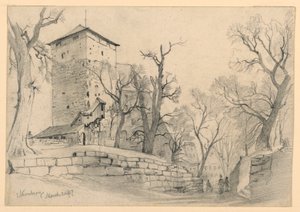 Kasteel van Neurenberg, Duitsland door William Trost Richards