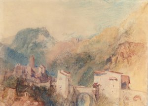 Een kasteel in de Val d’Aosta door Joseph Mallord William Turner