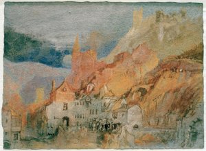 Aan het Einde van de Weg van Bernkastel naar Trarbach door Joseph Mallord William Turner