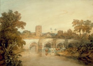 Bromfield aan de rivier Onny, nabij Ludlow, Shropshire door Joseph Mallord William Turner