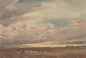 Salisbury Plain met Old Sarum in de verte, Wiltshire, 1810-62
