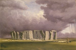 Stonehenge: Stormachtige dag door Joseph Mallord William Turner