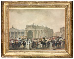 Koning George IV op College Green, Dublin door William Turner de Lond