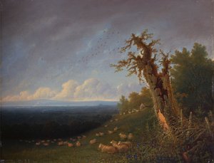 Herderjongen op een Heuvel door William Turner of Oxford