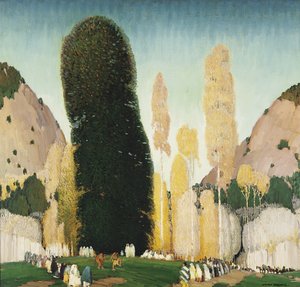 Een bergceremonie, c.1930 door William Victor Higgins